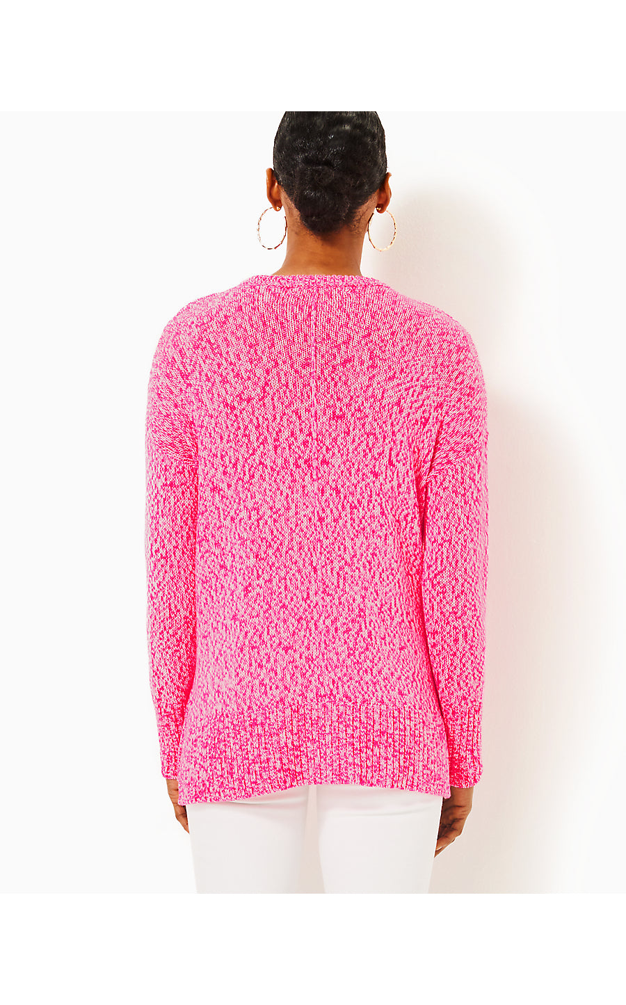 BEDFORD SWEATER, PASSION FRUIT PINK MARL