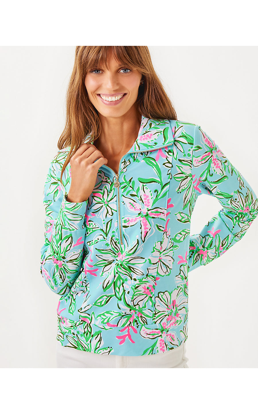 ELENI UPF 50+ PULLOVER, MULTI SUN OF A BUN