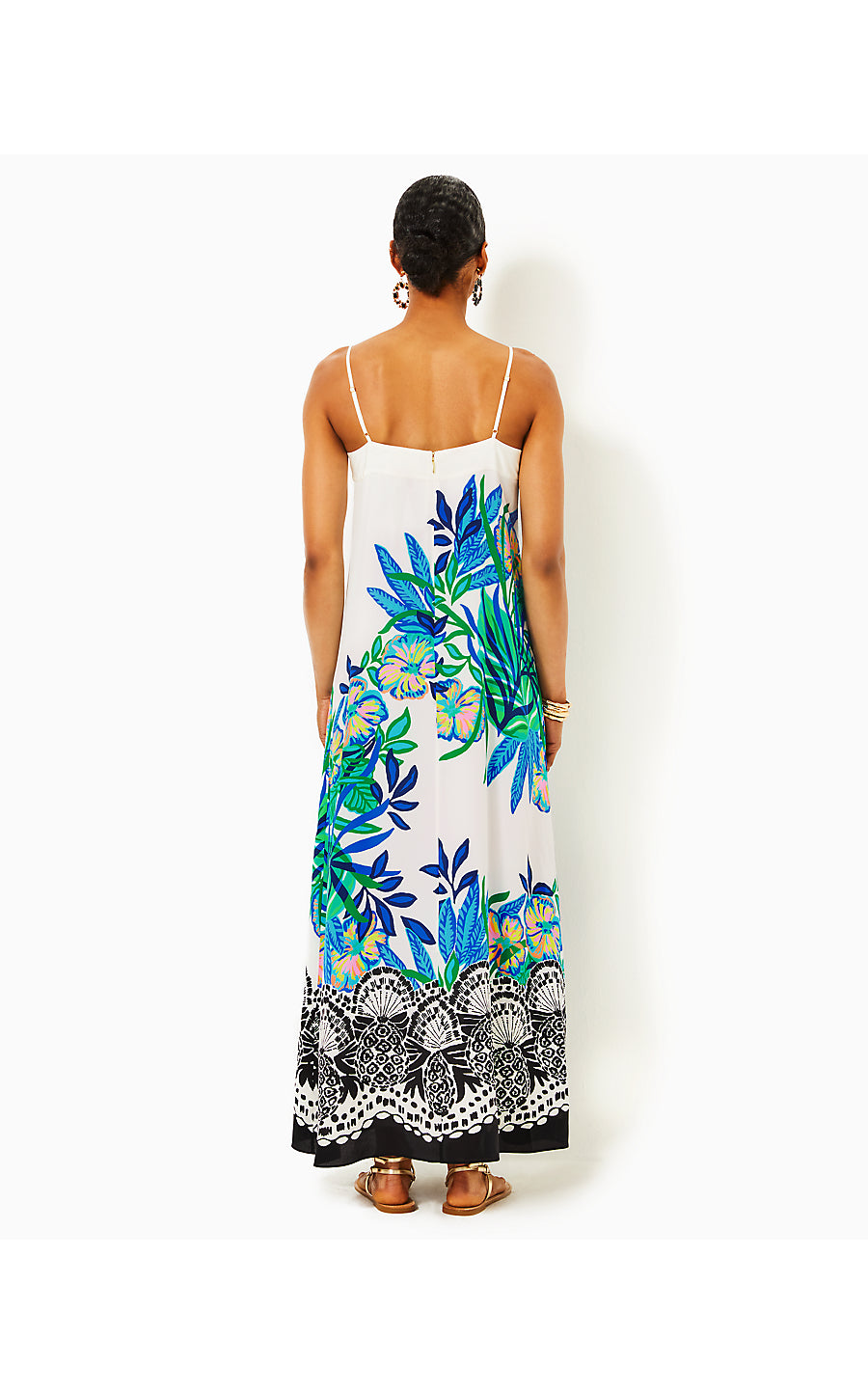 ROSABELLA SILK MAXI SLIP DRESS, MULTI GOLDEN HOUR GLAM OVERSIZED ENGINEERED DRESS