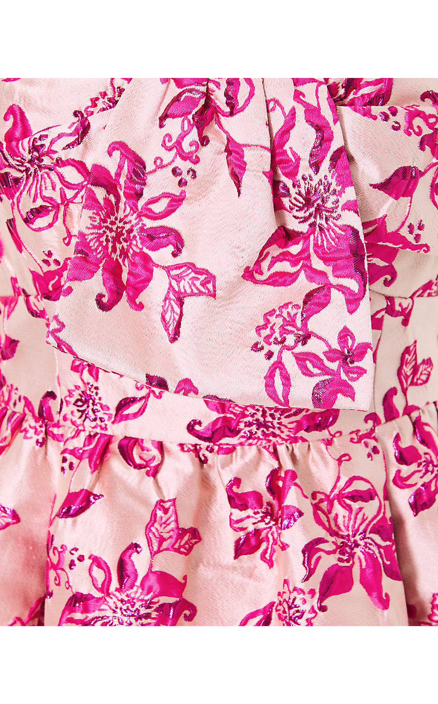 KATALEYA TOP, PASSION FRUIT PINK JUST PASSION THROUGH BROCADE
