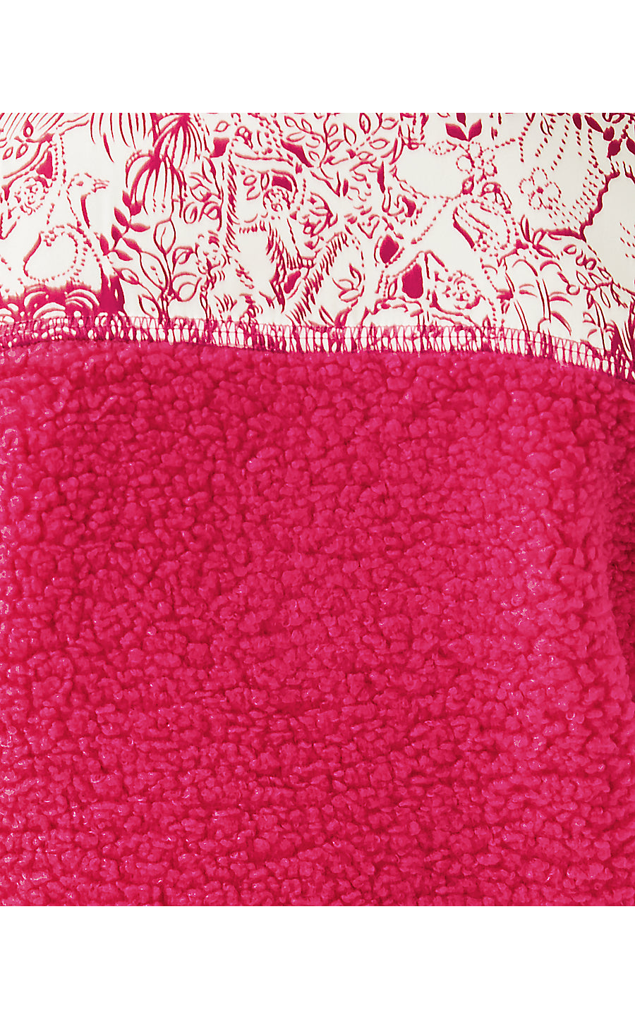 MINI WALLEN SHERPA HALF-ZIP, RASPBERRY ROUGE
