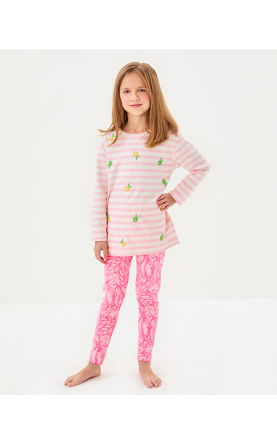 MINI BALLAD SWEATSHIRT, PINK MUSE X RESORT WHITE MAKE LIMEADE EMBROIDERY CHILDRENS
