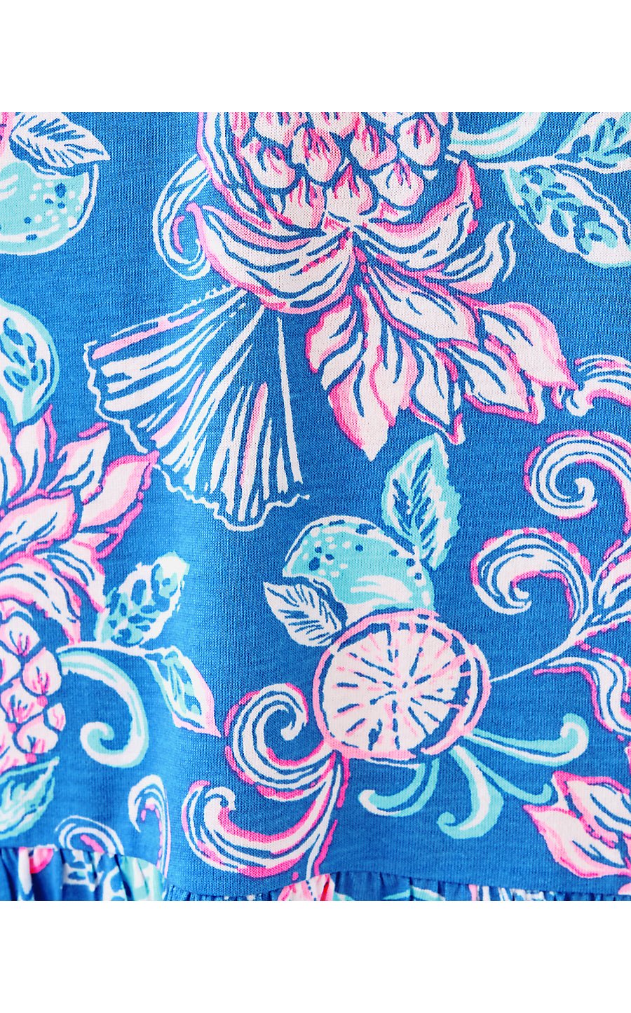 BINGLEY DRESS, SUNWASHED BLUE CITRUS CRUSH