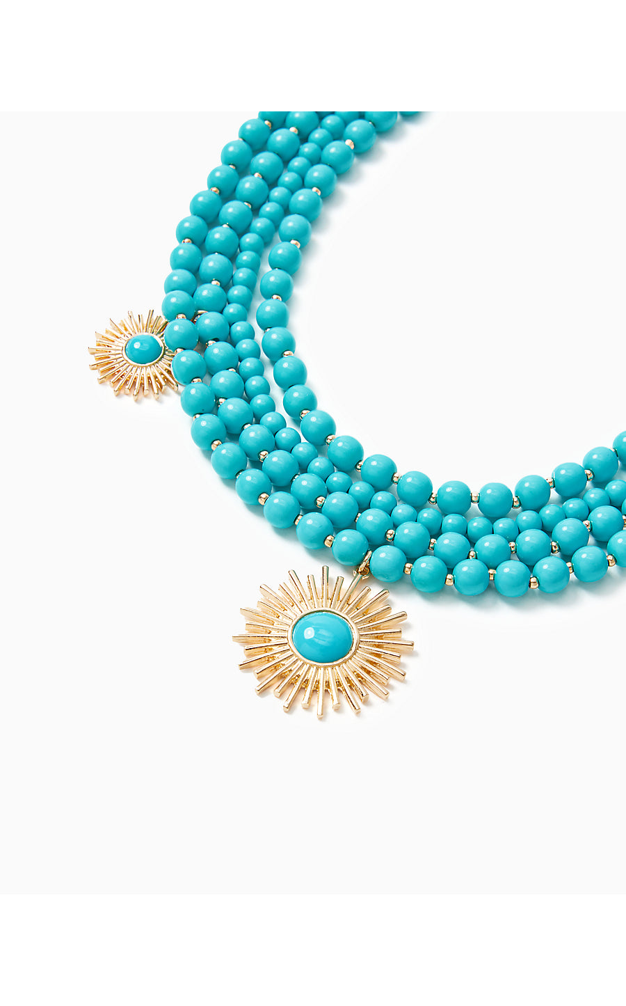 SUNSHINE JUNGLE NECKLACE, BREEZY AQUA