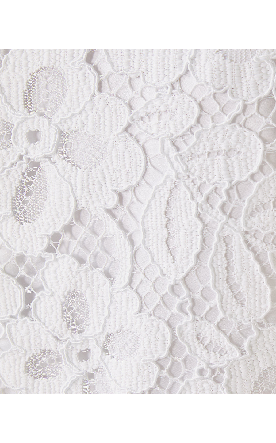 CAMALIE LACE DRESS, RESORT WHITE FLORA CORDED LACE