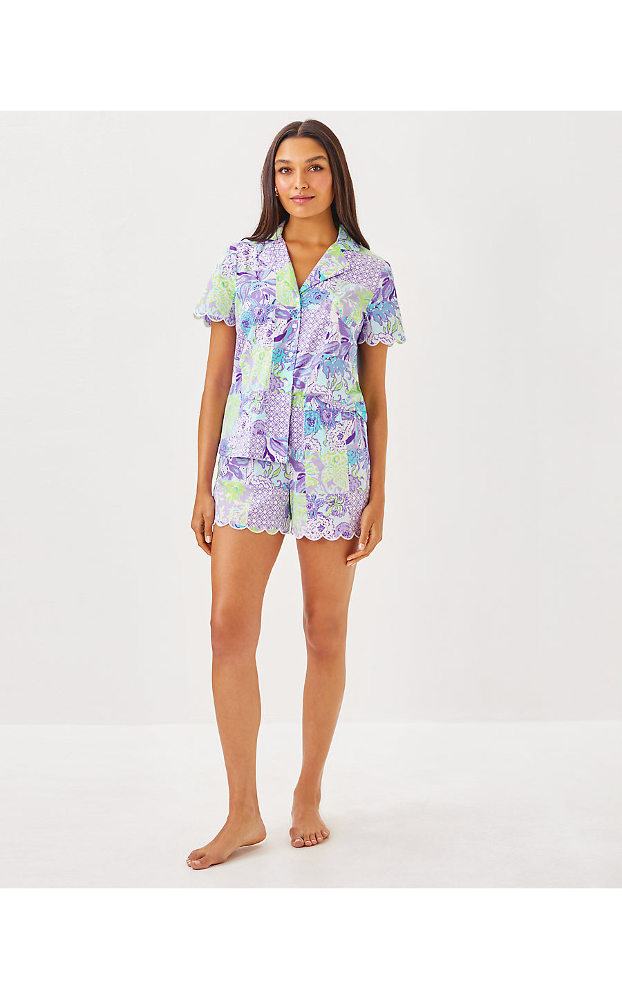 BISCAYNE PJ SHORT, MULTI JUICY STORY PATCH