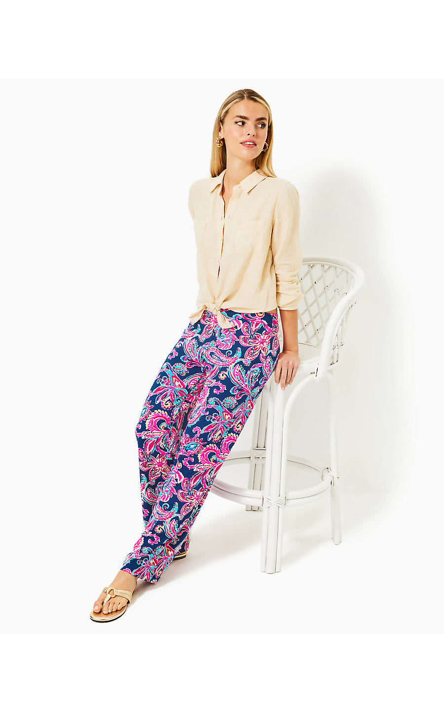GRENADA UPF 50+ KNIT PANT, MULTI FLITTING ABOUT