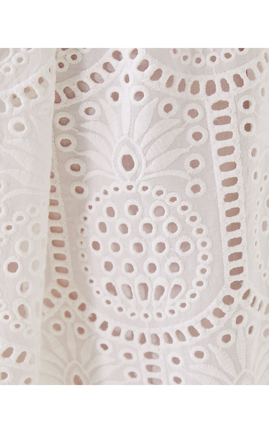 EIRA MIDI SHIRTDRESS, RESORT WHITE PINEAPPLE TILE EYELET