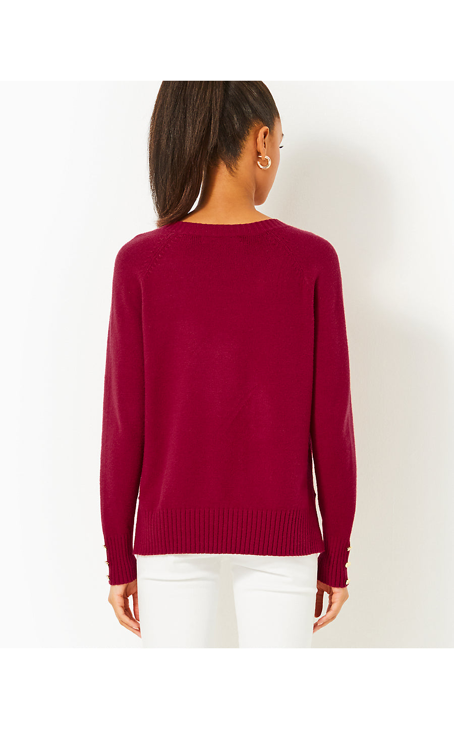 KAYCEE SWEATER, MALBEC RED