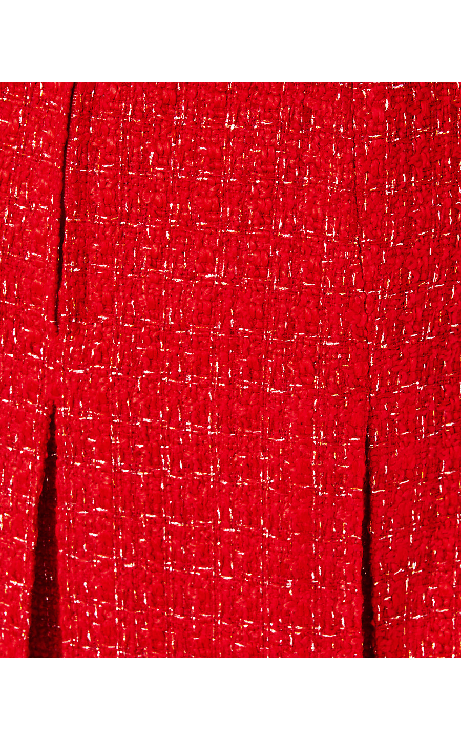 CAMMI MINI SKIRT, ROCOCO RED FIESTA BOUCLE