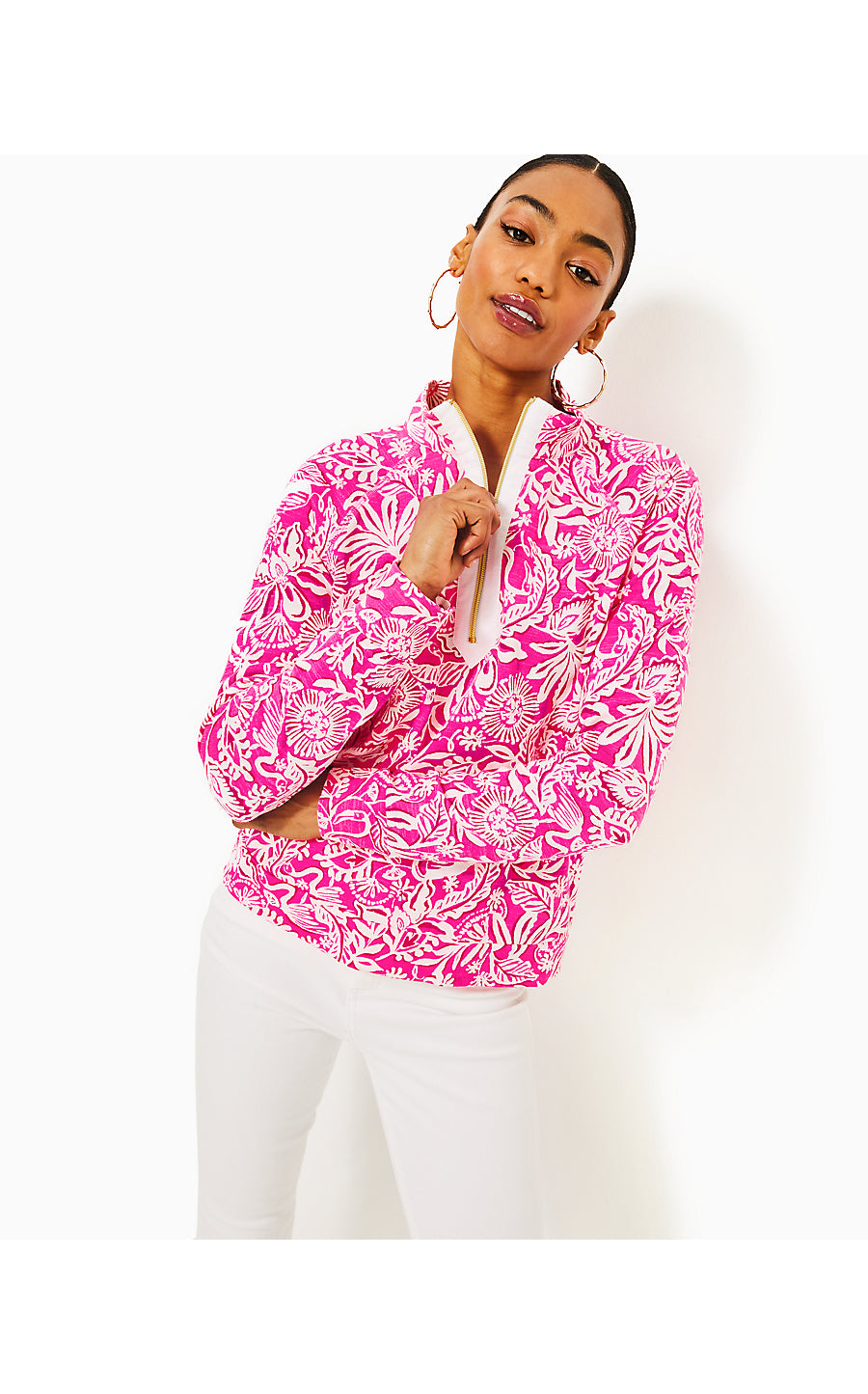 ASHLEE PULLOVER, PASSION FRUIT PINK ABSOLUTELY FLAMAZING