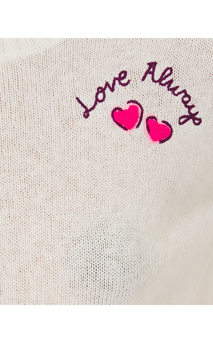PIPPY SWEATER, COCONUT LOVE ALWAYS EMBROIDERY
