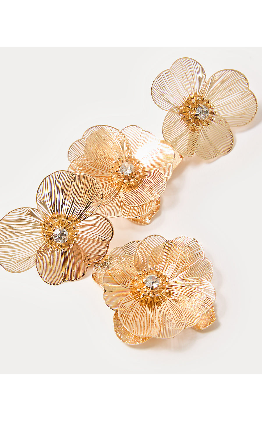 BALMY NIGHT EARRINGS, GOLD METALLIC