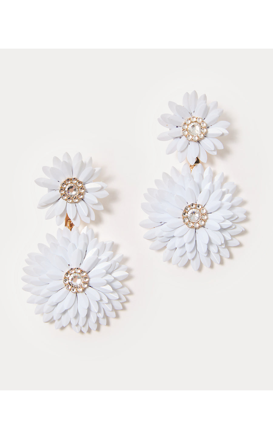 SUNSHINE STATEMENT EARRINGS, RESORT WHITE