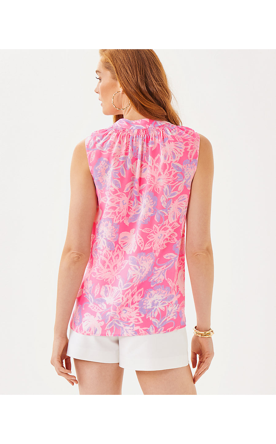 SLEEVELESS ELSA TOP, ROUSSEAU PINK ZEN GARDEN