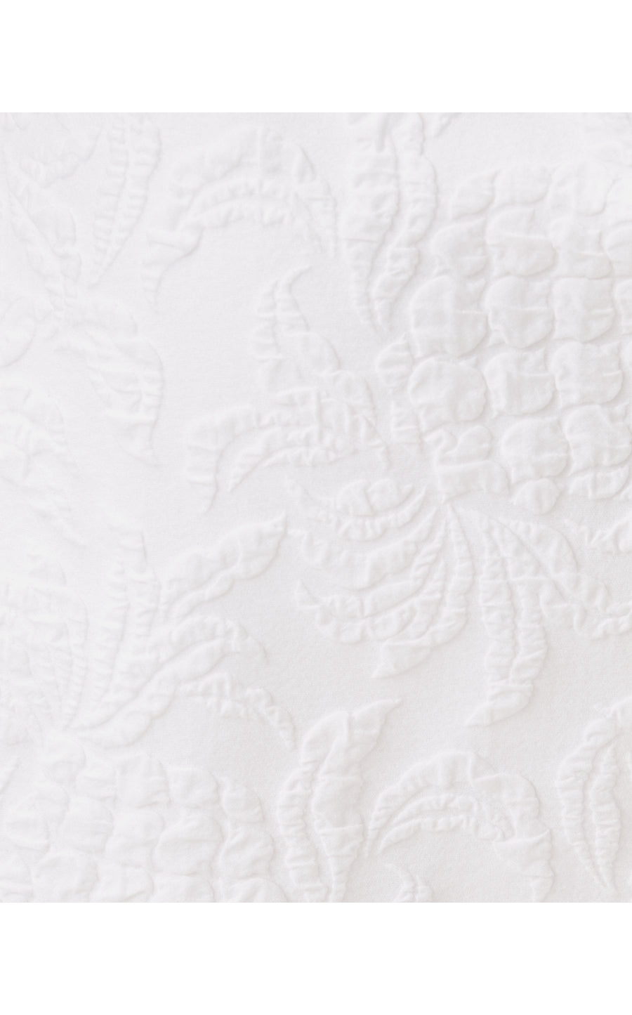 CARMINE STRETCH SHIFT, RESORT WHITE PINEAPPLE PUCKER JACQUARD