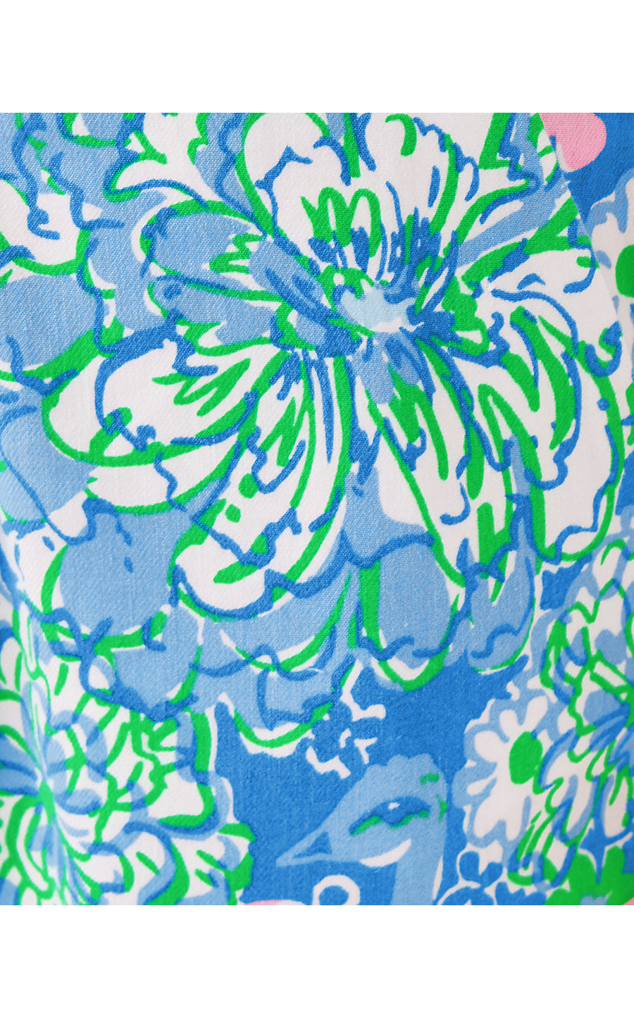 CARALENA STRETCH LINEN SHORT, SUNWASHED BLUE PLUMES IN BLOOM