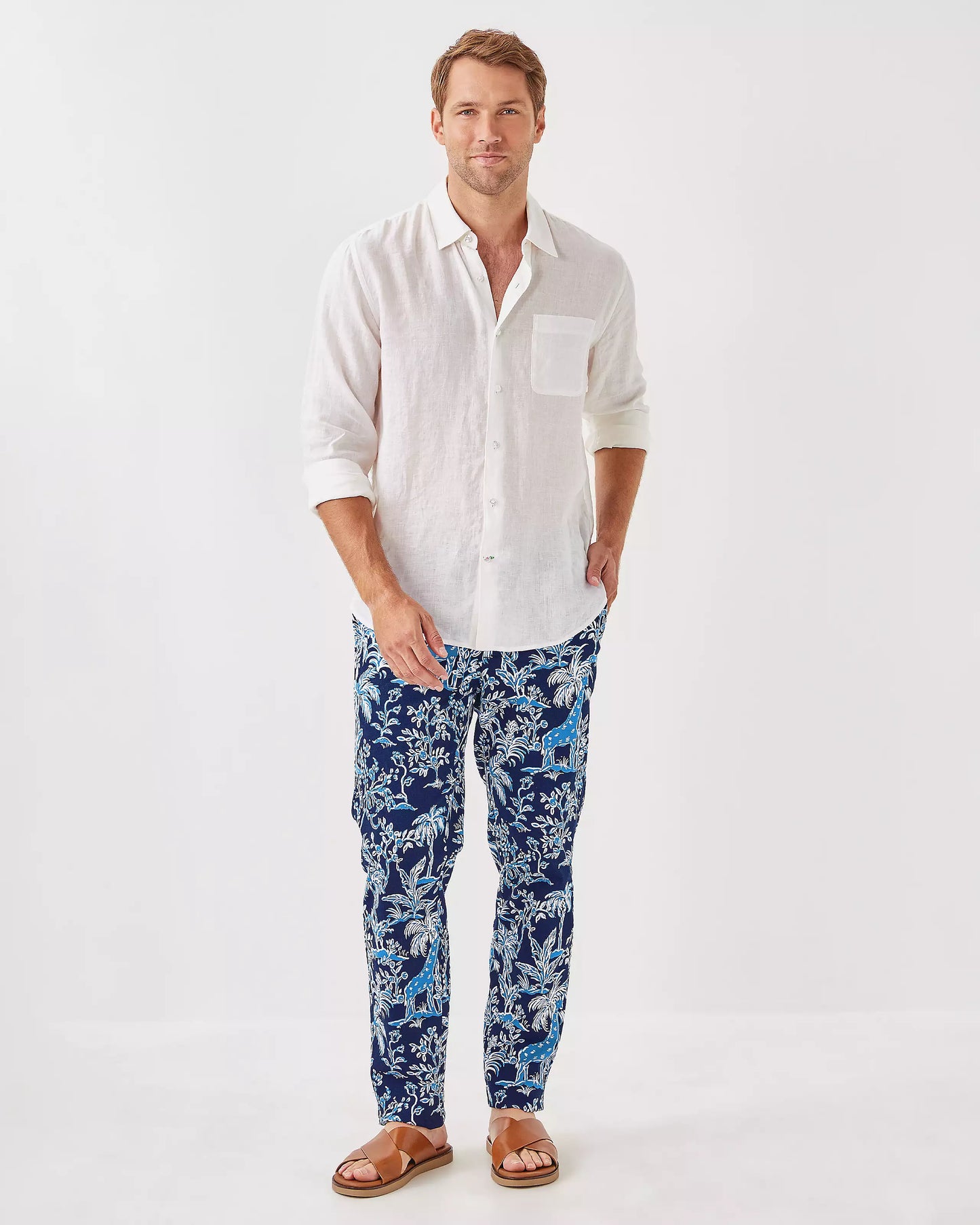 MENS STUFF ADDISON SHIRT, RESORT WHITE