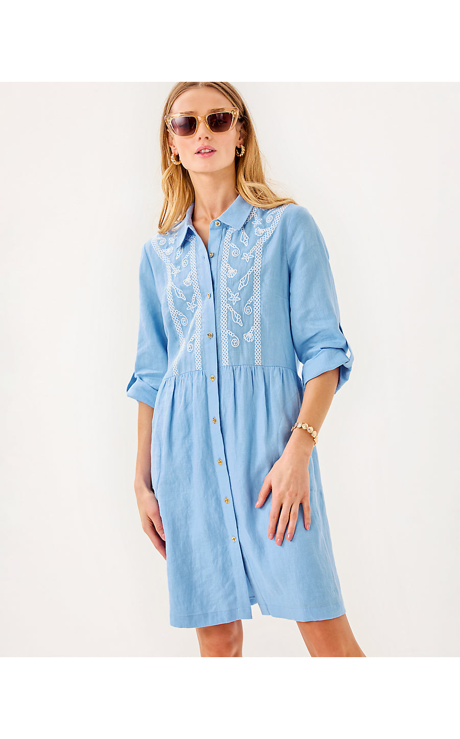 SHAELA DRESS, JACARANDA BLUE