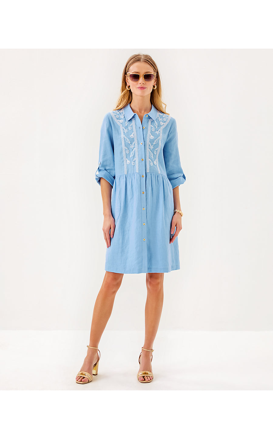 SHAELA DRESS, JACARANDA BLUE