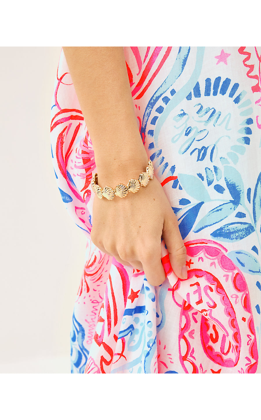 COOL AS SHELL BRACELET, GOLD METALLIC