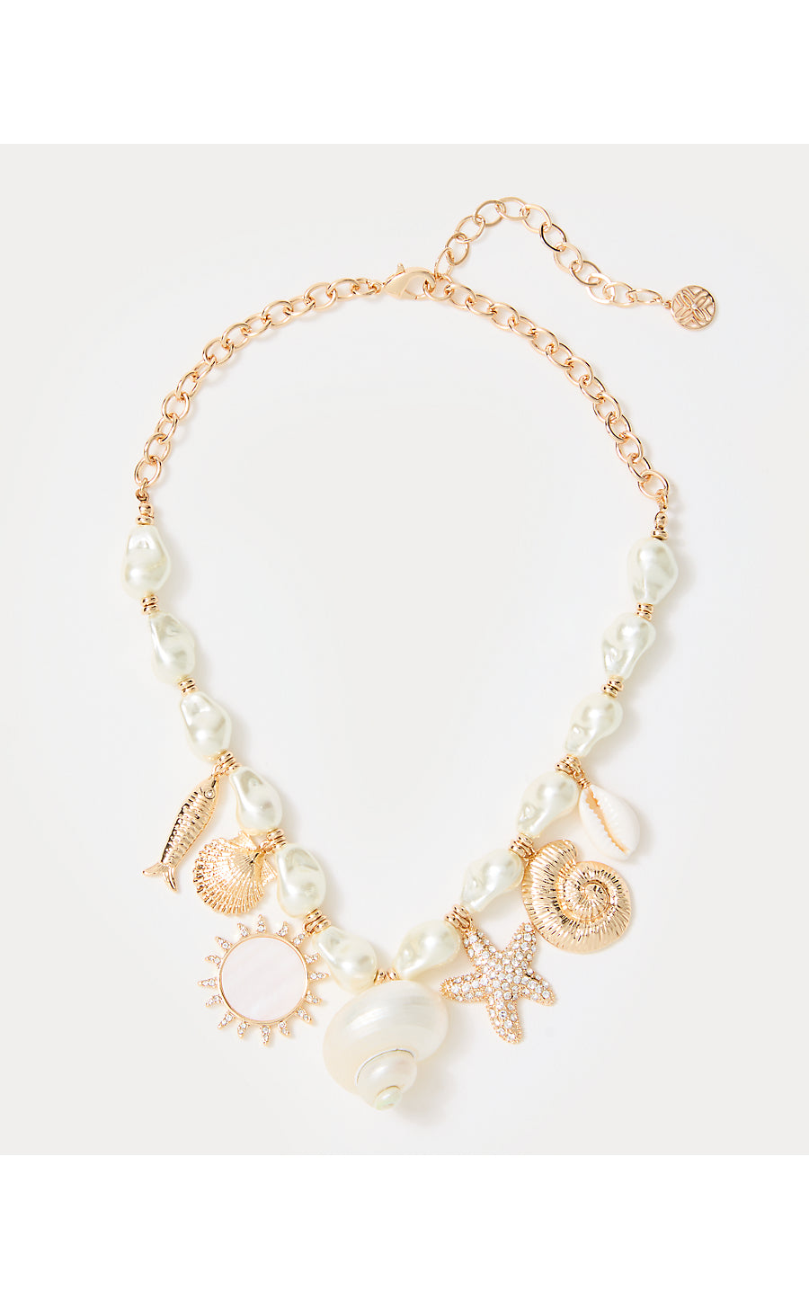 SUMMER SERENADE CHARM NECKLACE, GOLD METALLIC