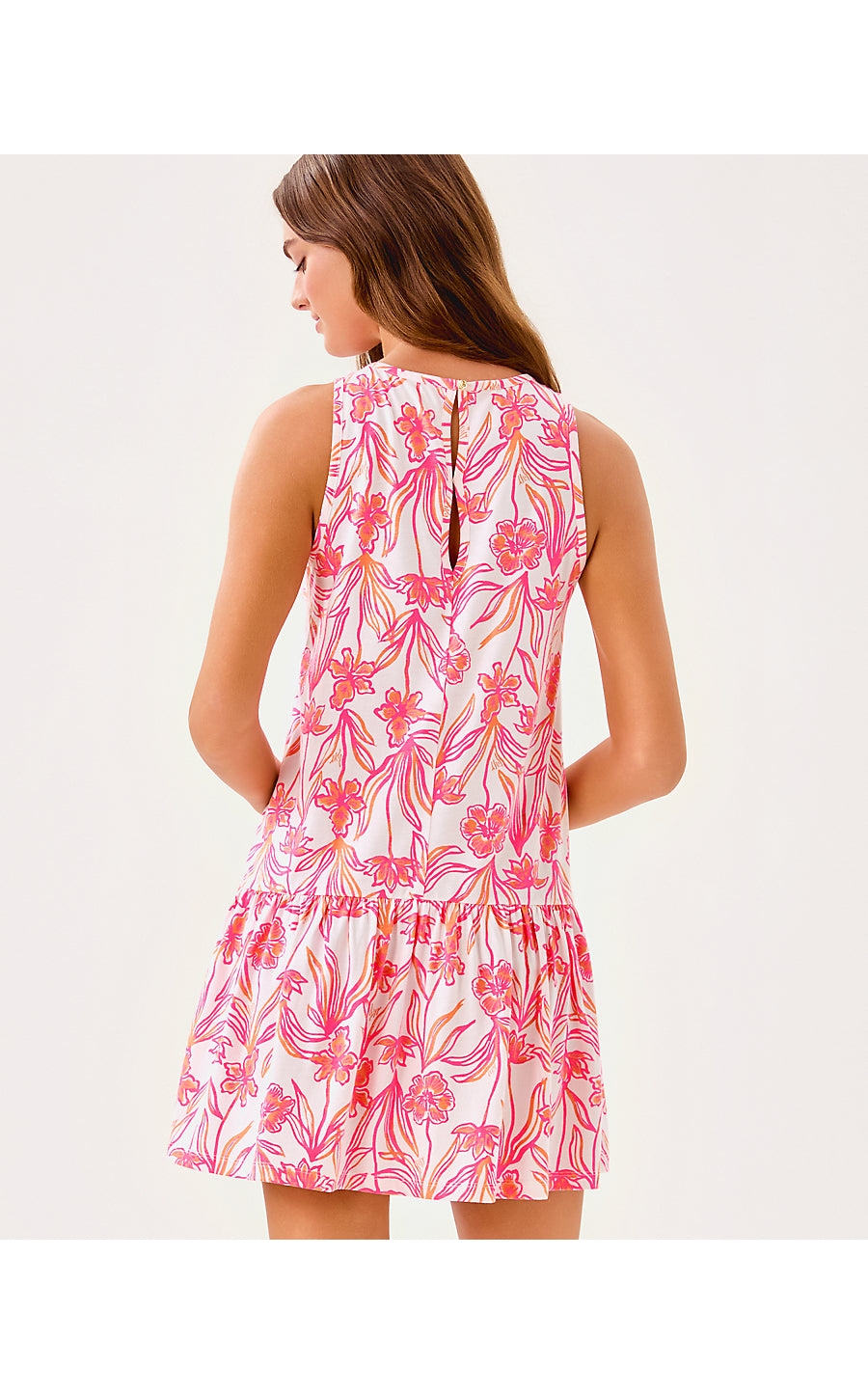 DIXI DRESS, RESORT WHITE LOVELY LONG STEMS