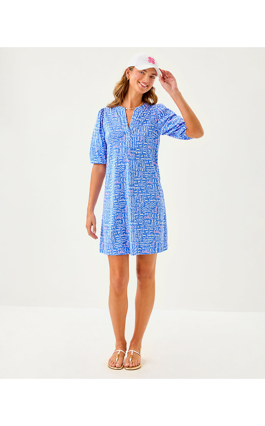 COLSON DRESS, SUNWASHED BLUE SEACRETS