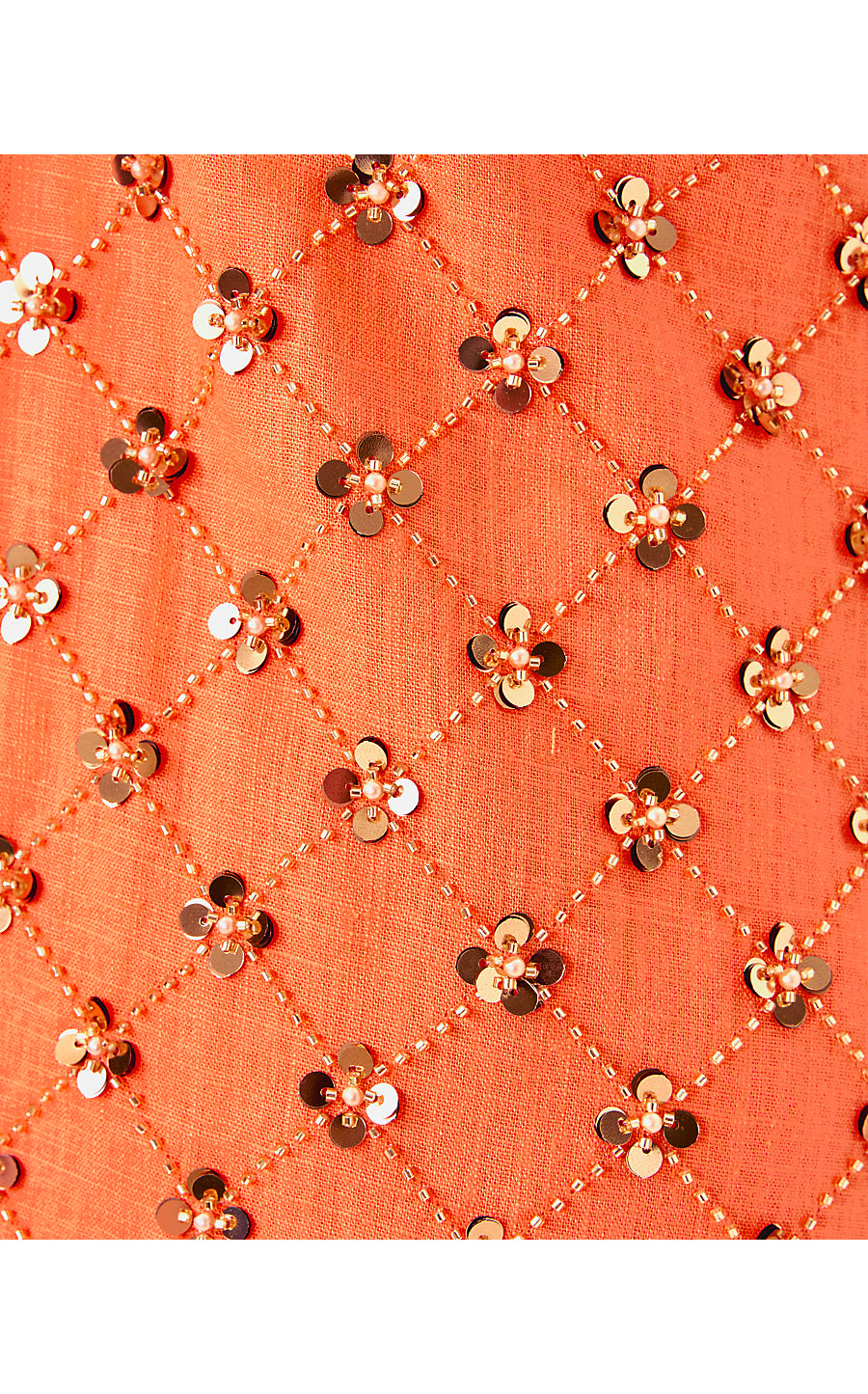 TAMALA DRESS, PAPAYA BEADED SEQUIN EMBELLISHED SEQUIN BLEND