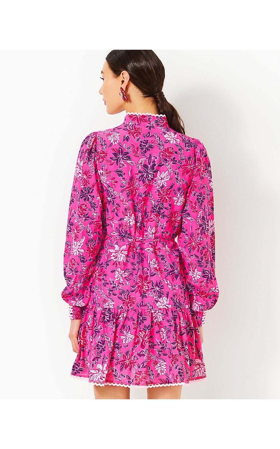 ARLETTA DRESS, PASSION FRUIT PINK GIRAFFIC PARK