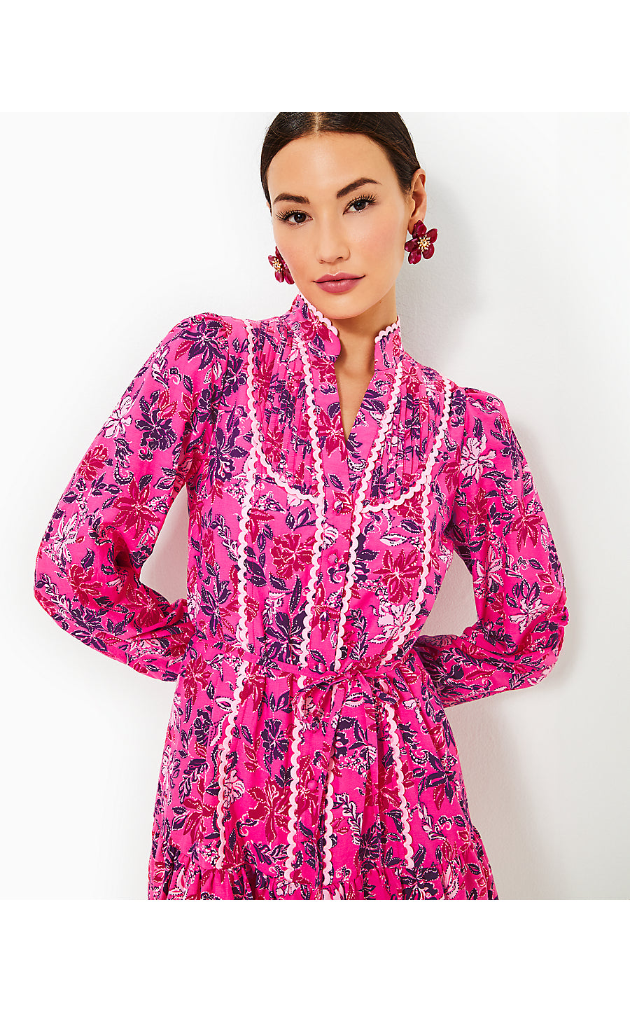 ARLETTA DRESS, PASSION FRUIT PINK GIRAFFIC PARK
