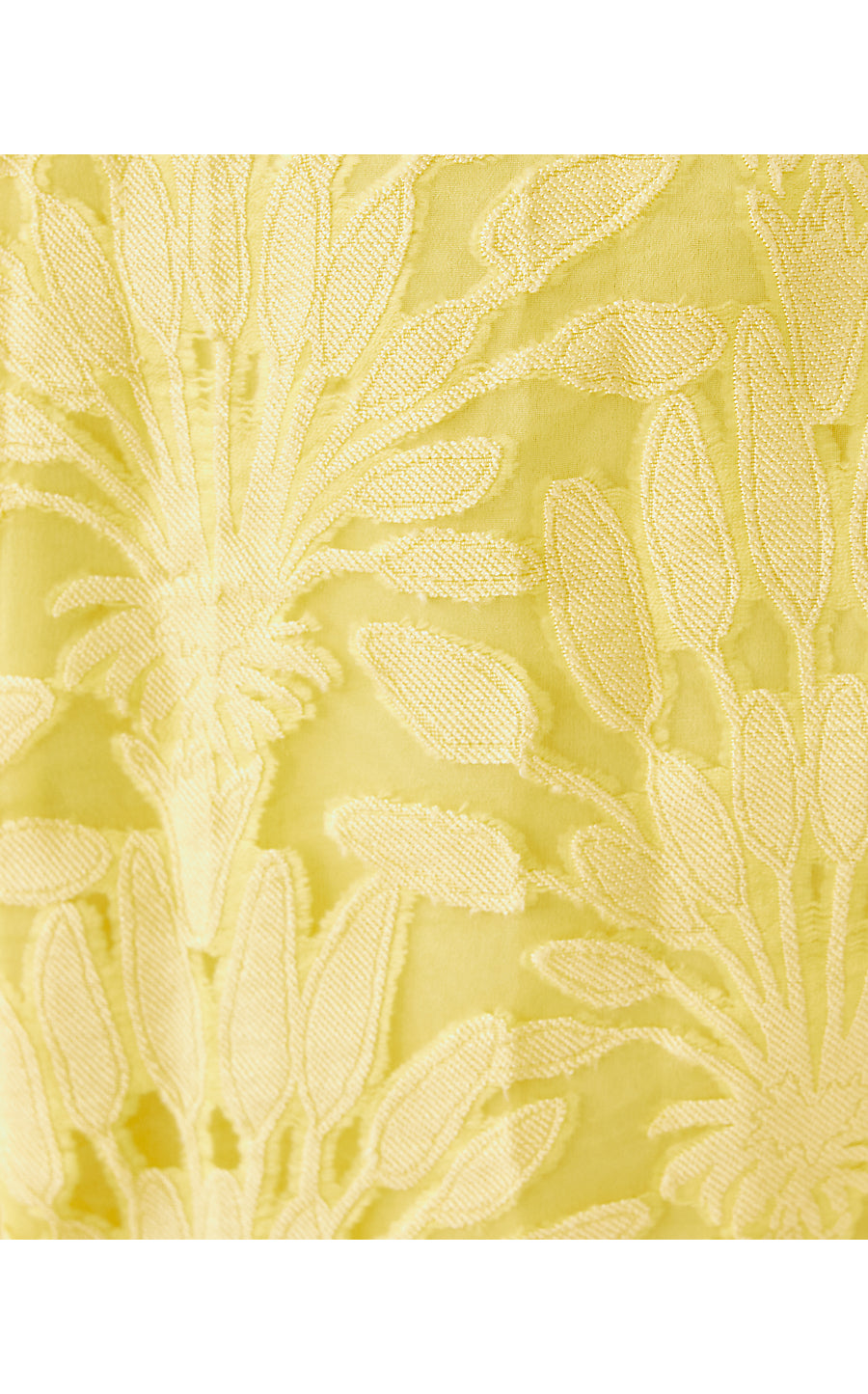 KAVIANNA DRESS, FINCH YELLOW STACKED PALM BURNOUT
