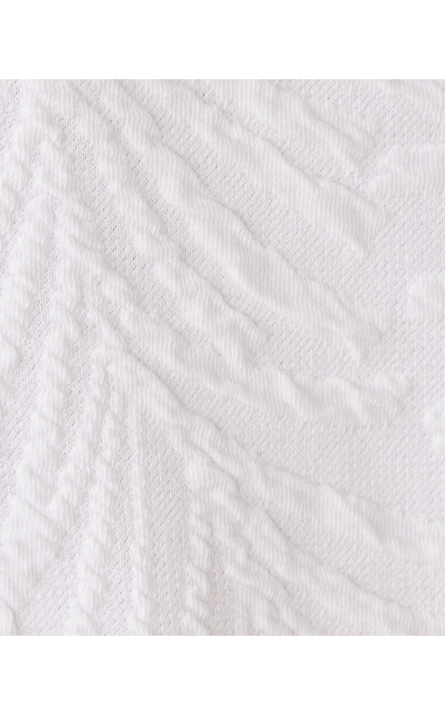 ELSEY SHIFT, RESORT WHITE LEAFY KNIT PUCKER JACQUARD