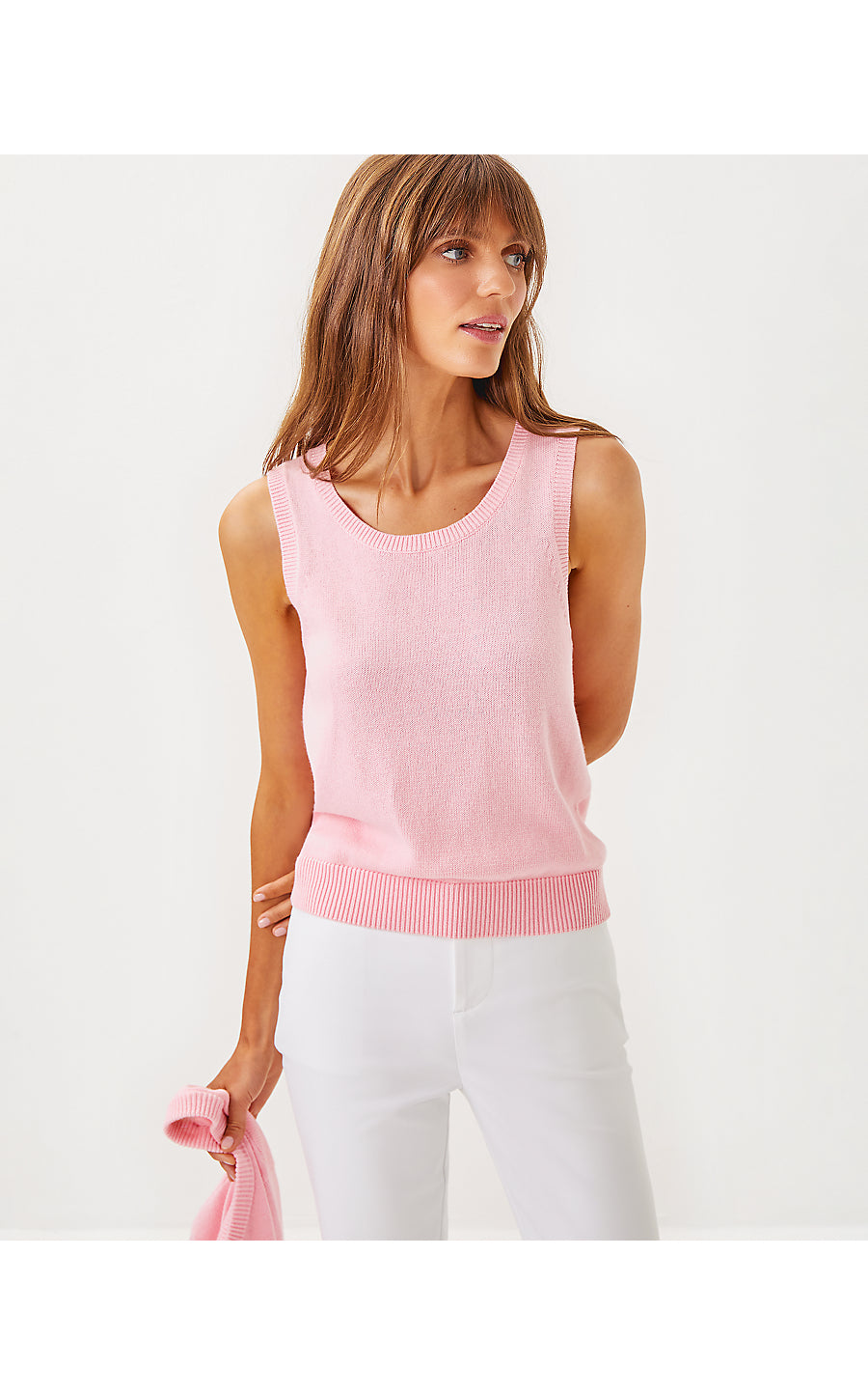AMALIA SWEATER TANK, PINK MUSE
