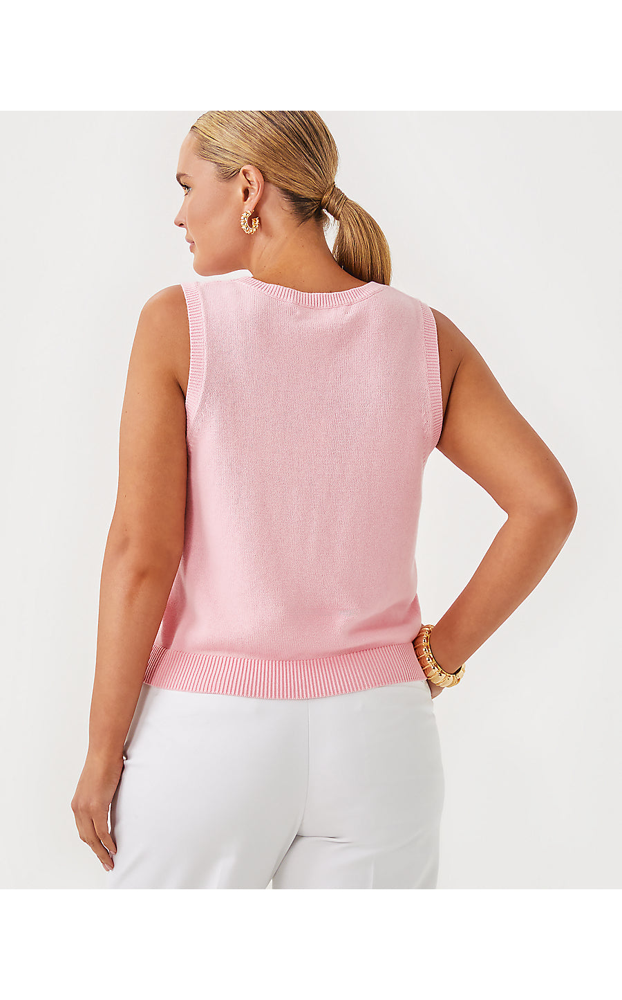 AMALIA SWEATER TANK, PINK MUSE