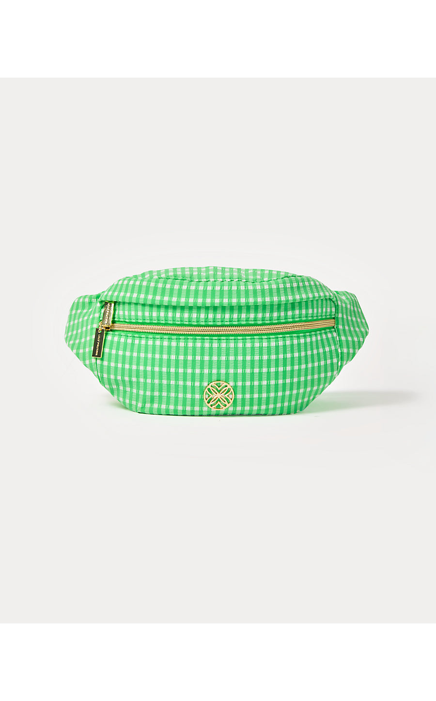 GLENNA BELT BAG, FAUNA GREEN PERFORMANCE GINGHAM