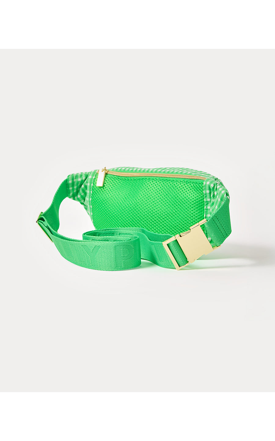 GLENNA BELT BAG, FAUNA GREEN PERFORMANCE GINGHAM