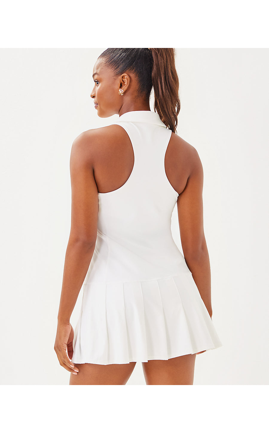 DANIA PLEATED DRESS UPF 50+, RESORT WHITE