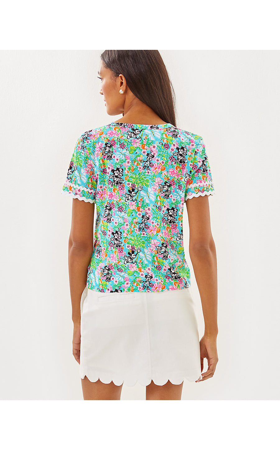 CLAIRMONT TRIMMED KNIT TOP, MULTI LILLY HEARTS DISNEY