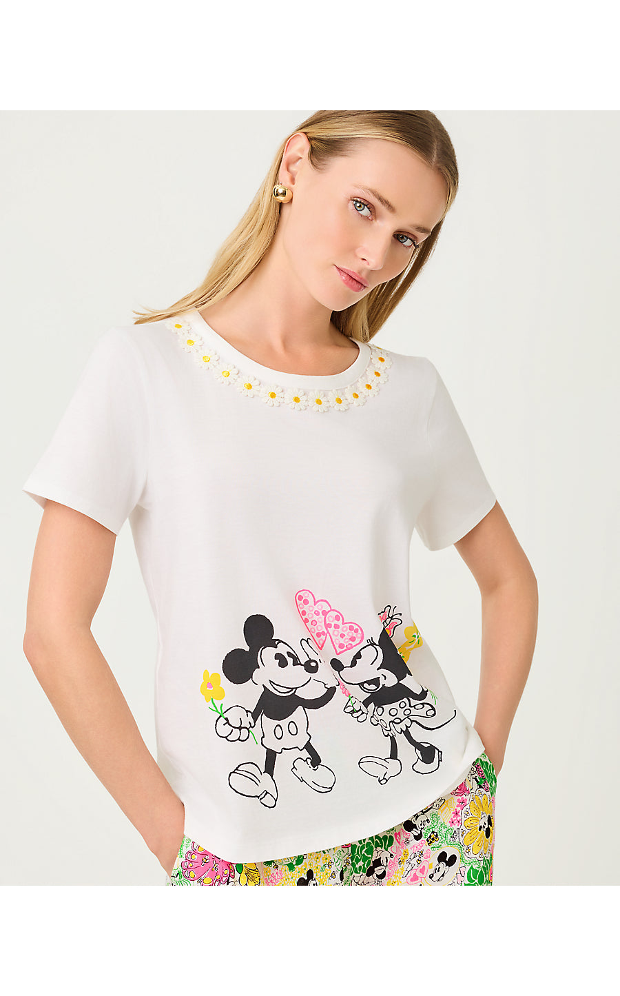 CLAIRMONT TRIMMED KNIT TOP, MULTI THROWBACK DISNEY GRAPHIC TOP