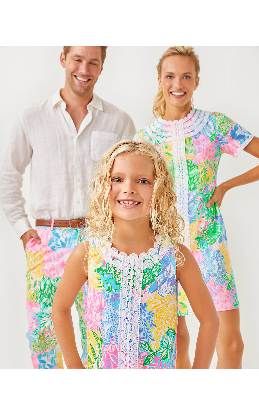 LITTLE LILLY CLASSIC SHIFT, MULTI BRIGHT DELIGHT PATCH