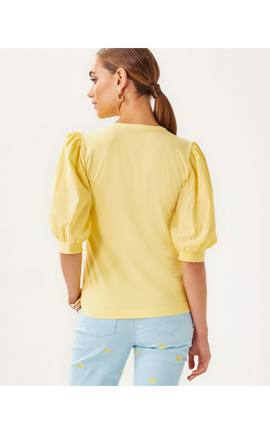 RONSON KNIT TOP, FINCH YELLOW