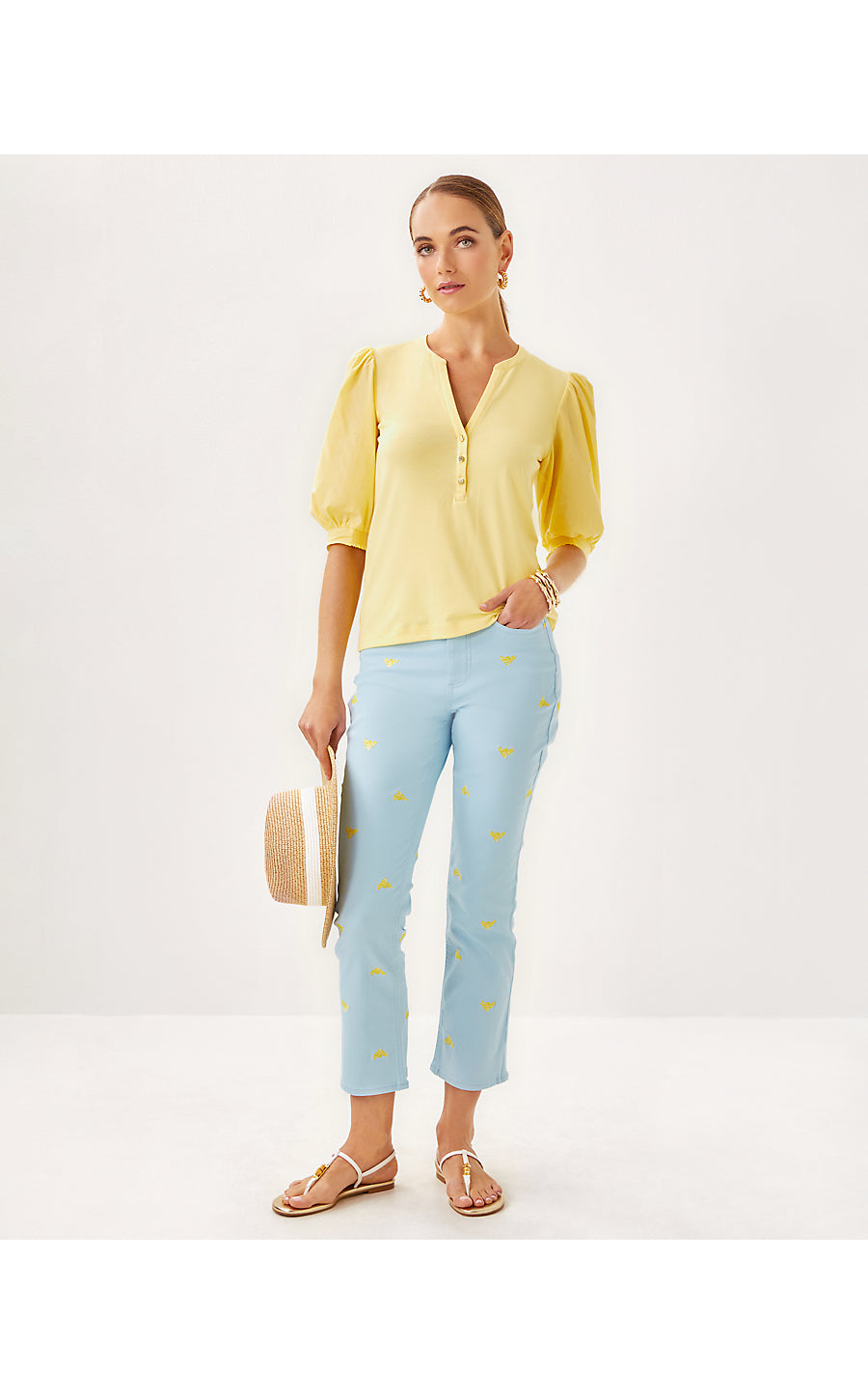 RONSON KNIT TOP, FINCH YELLOW
