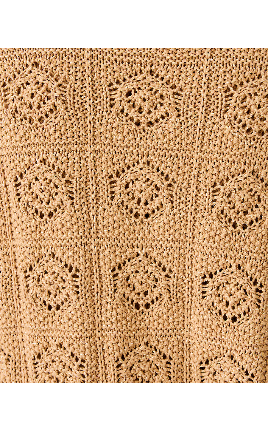 LENALIE CARDIGAN, RATTAN METALLIC GARDEN CROCHET