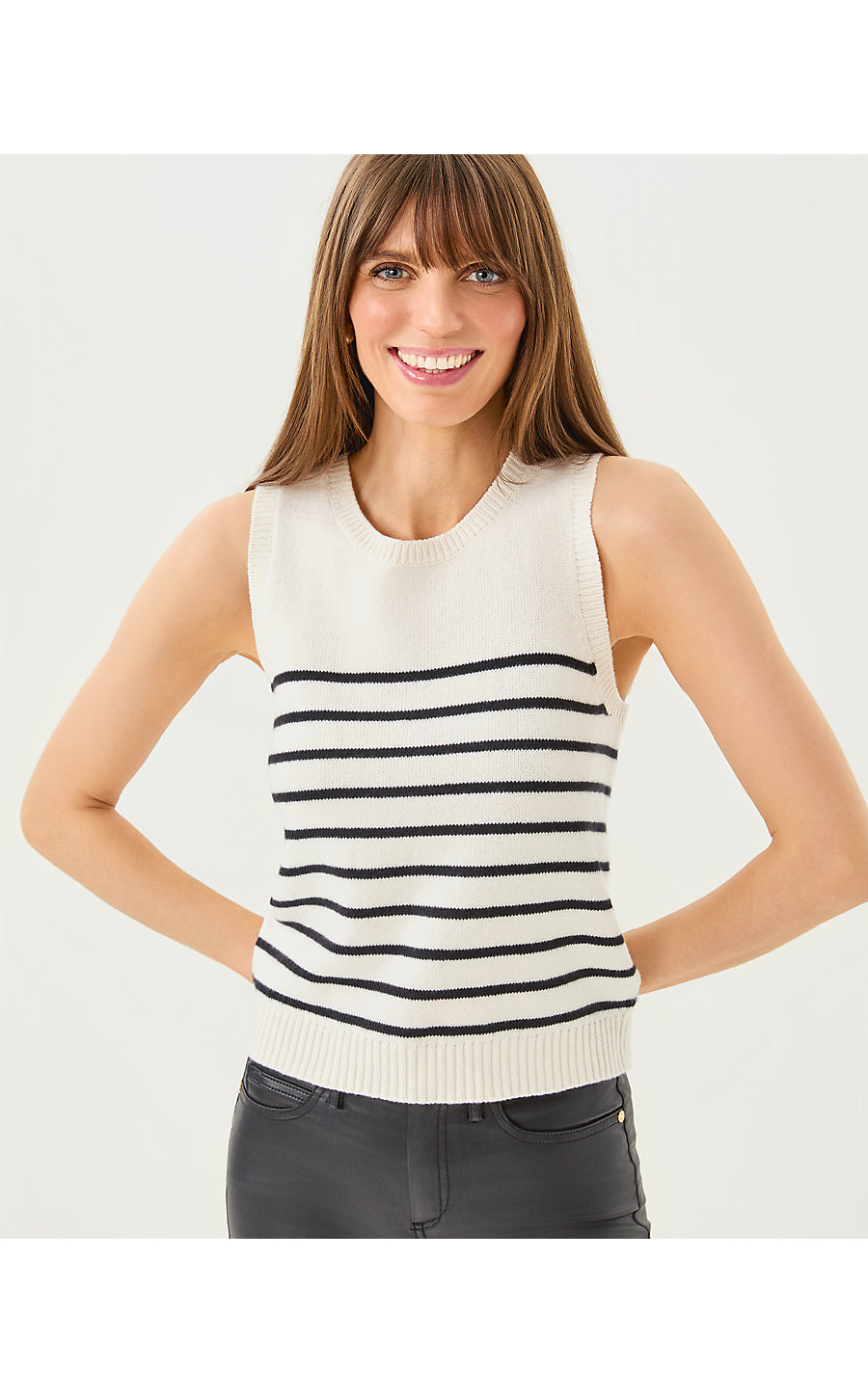 FAIRLEY STRIPE SWEATER SET, COCONUT IRISISTABLE STRIPE