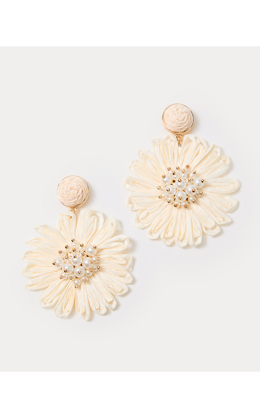 BURSTING BLOOMS EARRINGS, COCONUT