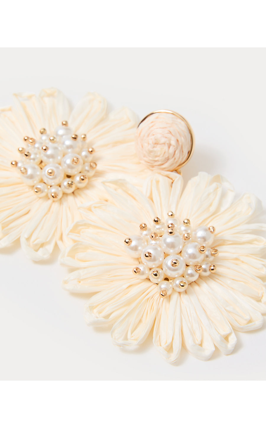 BURSTING BLOOMS EARRINGS, COCONUT