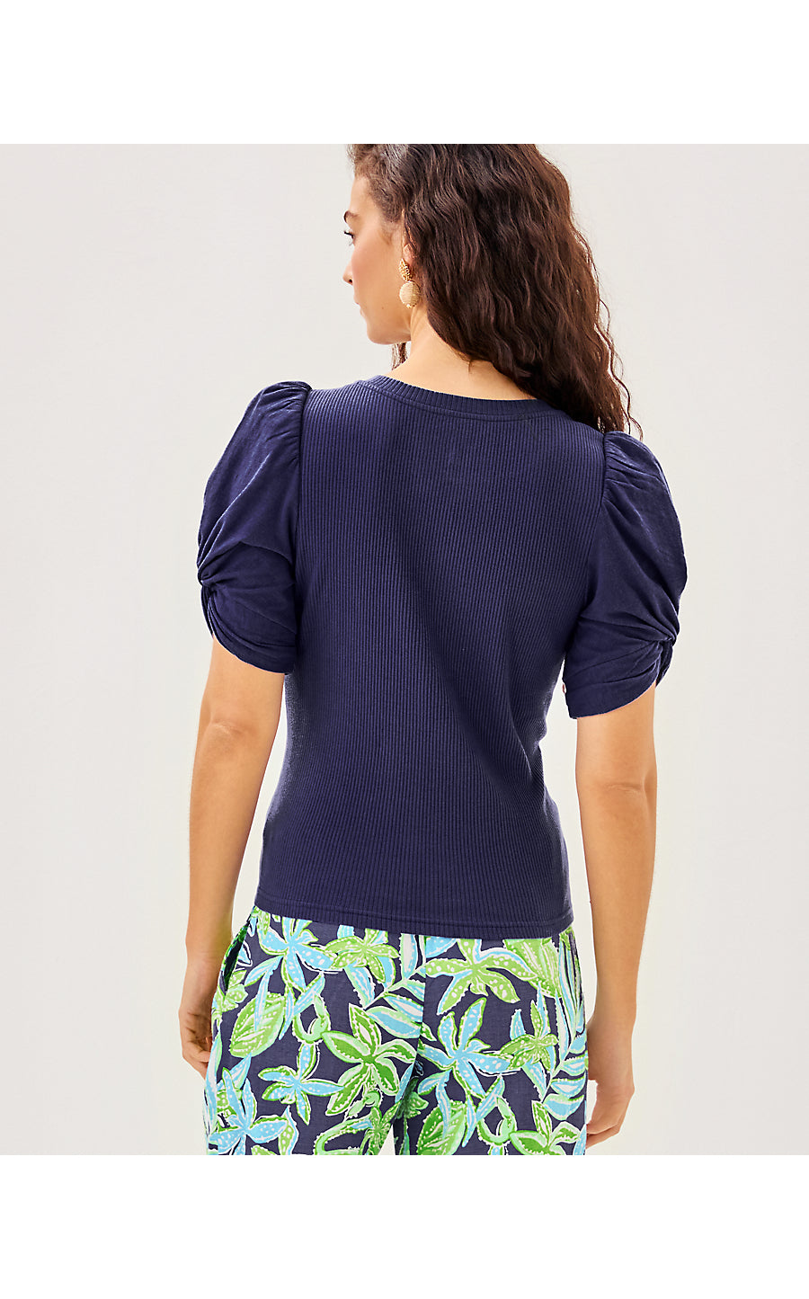 IGBY KNIT TOP, SAPPHIRE POOL