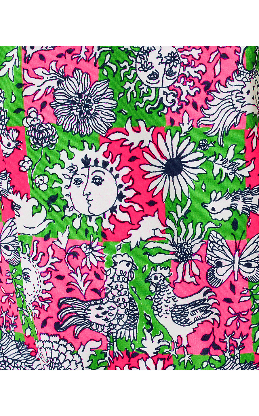 KATHY BOW DRESS UPF 50+, CHERRY BLOSSOM PINK LIL CHICKEN CHECK GOLF
