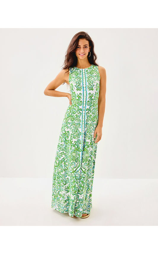 ELLISON MAXI DRESS, RESORT WHITE SOL MATES ENGINEERED KNIT DRESS